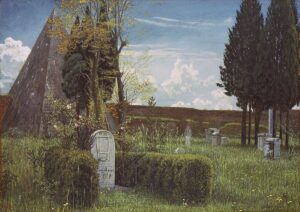 Walter Crane, “La tomba di Keats” (1873, Oxford, Ashmolean Museum)