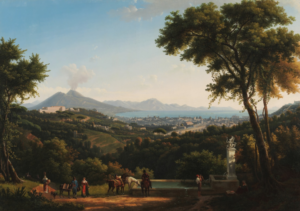 Alexandre-Hyacinthe Dunouy, “Veduta di Napoli da Capodimonte” (1813, Napoli, Museo di Capodimonte)