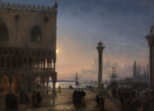 Friedrich Nerly, “Venise, la place Saint Marc au clair de lune” (1842, Hannover, Niedersächsisches Landesmuseum)