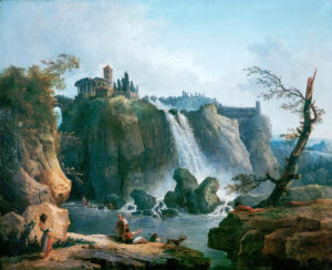 Hubert Robert, “La cascata a Tivoli”