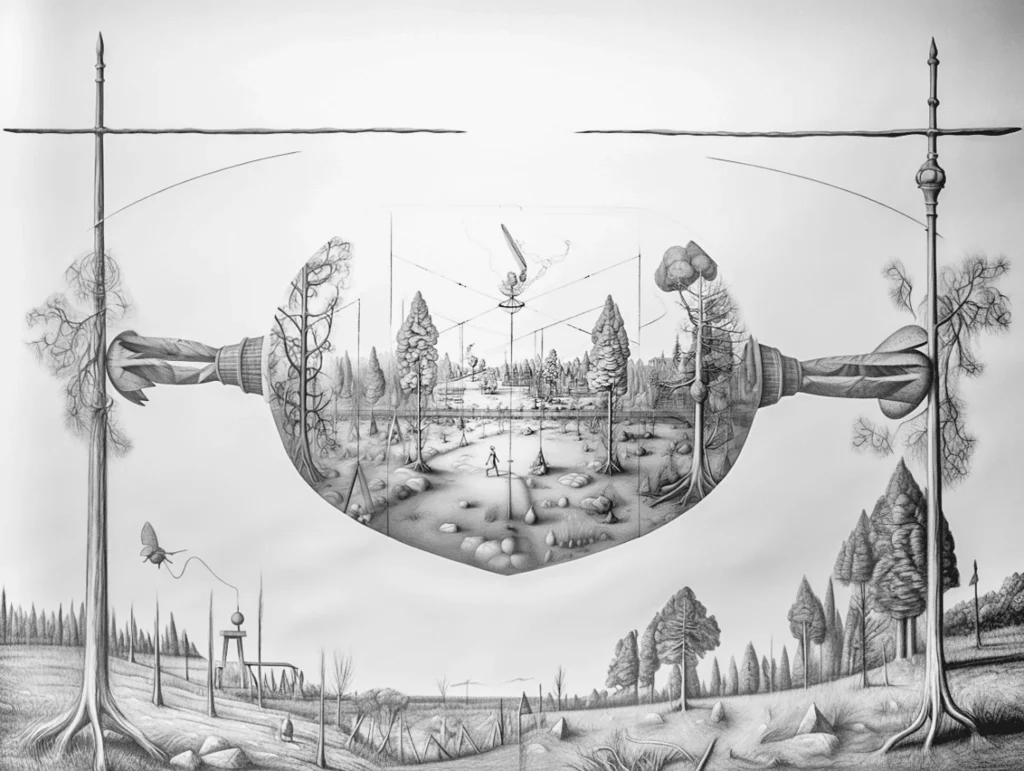 Figura 7.10. Lev Manovich, Nel giardino, generata con lo strumento di immagini Midjourney e modificata con il software Lightroom, 2023.